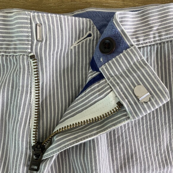 J Crew Club mens gray striped chino shorts size 34 - Picture 8 of 9